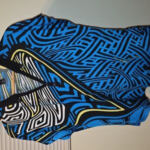 Jamie Sadock Blue and Yellow Patterned Top XL Womens (Jacqueline #5)